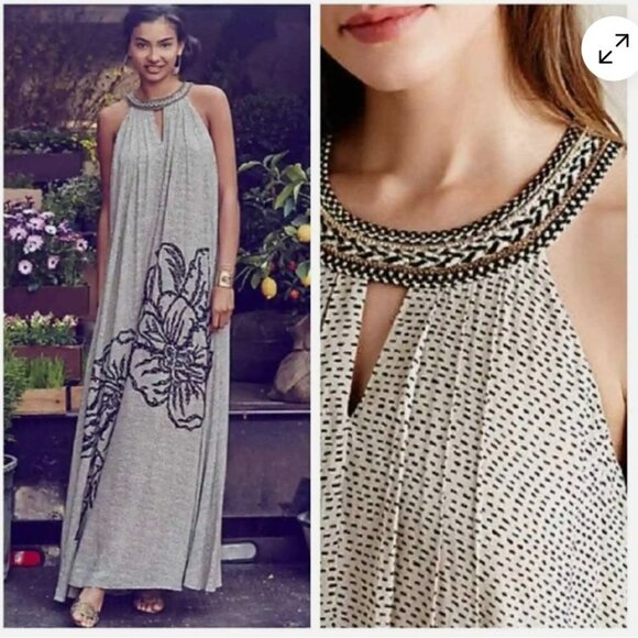 Anthropologie Dresses & Skirts - ANTHROPOLOGIE  RANNA GILL  Grandiflora  Halter  Maxi Dress Size S